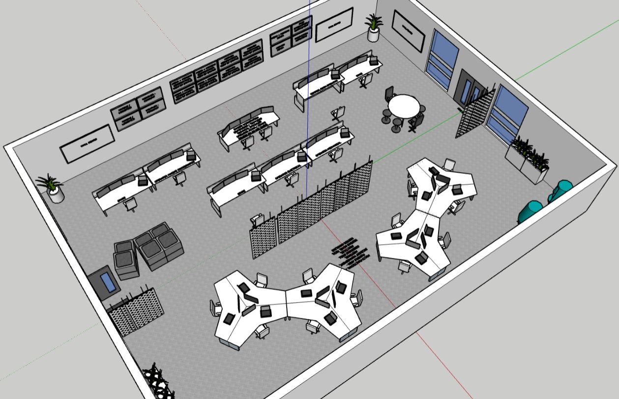 A different render of the concept design for an offshore wind farms control centre for a bp and EnBW Joint Venture